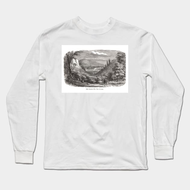 Vale of Avoca, County Wicklow, Ireland, 19th century engraving Long Sleeve T-Shirt by artfromthepast